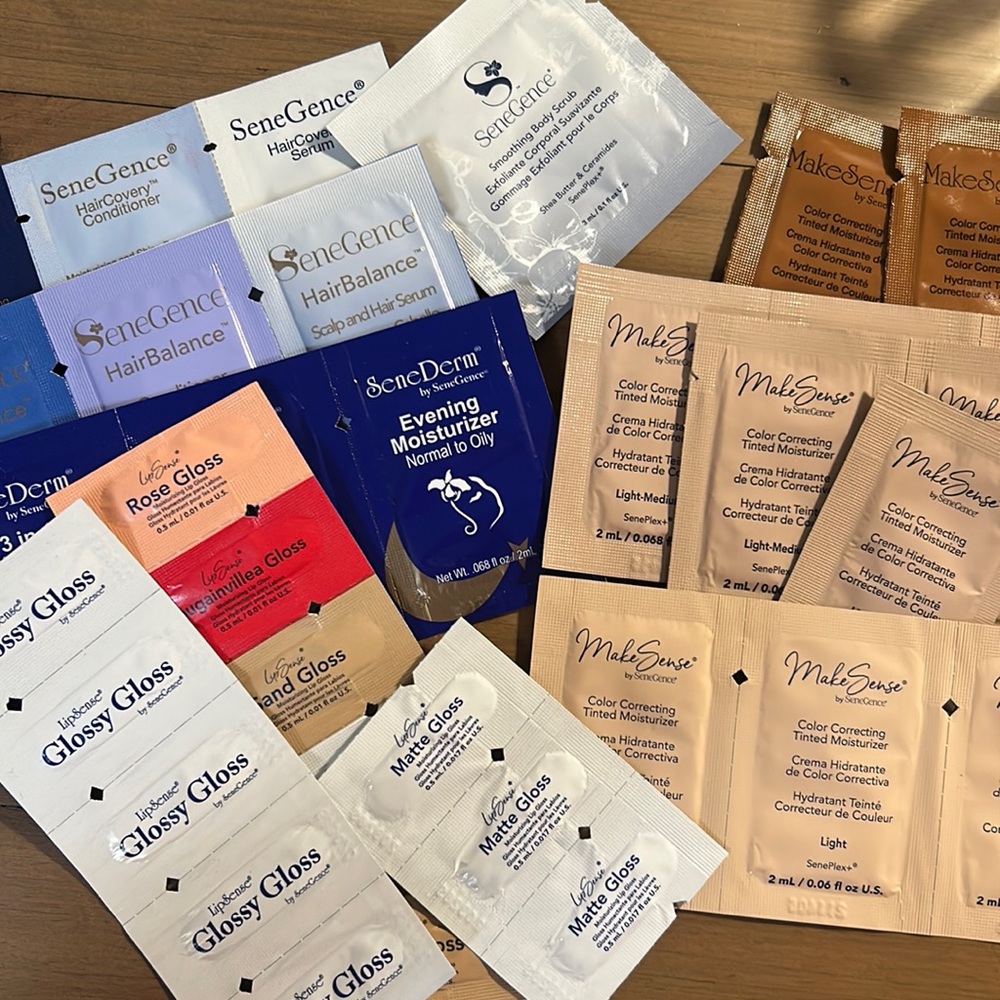 Lot of SeneGence samples all new. 41 samples total